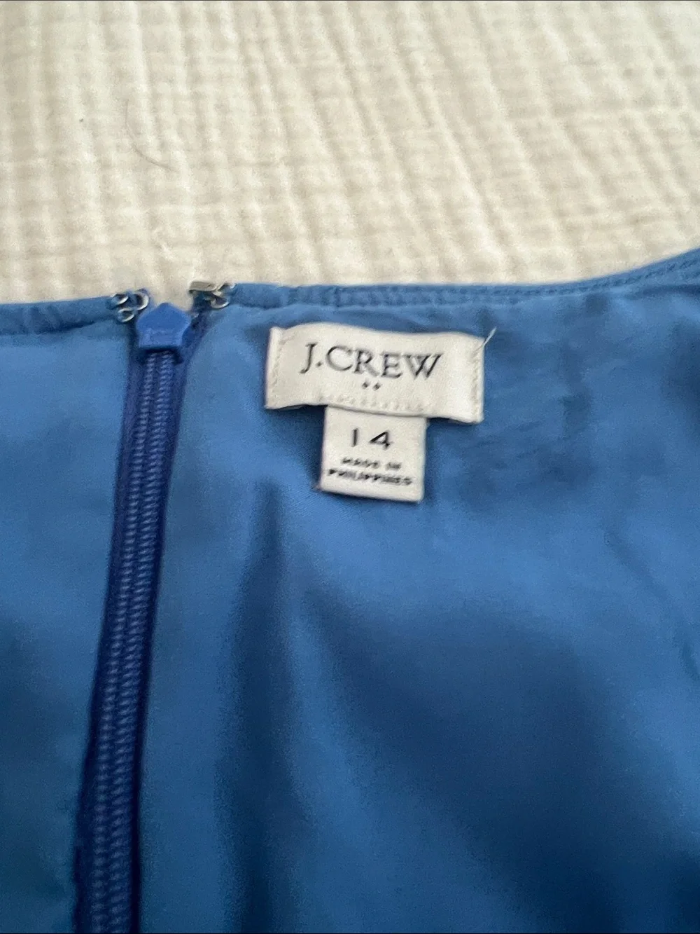 J crew  Blue Fit-and-Flare Dress